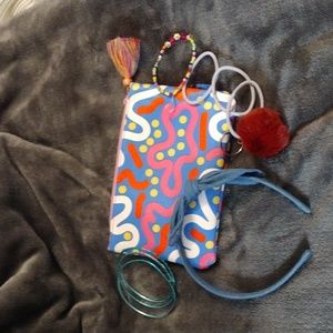 Small Multicolored Makeup Bag and Goodies